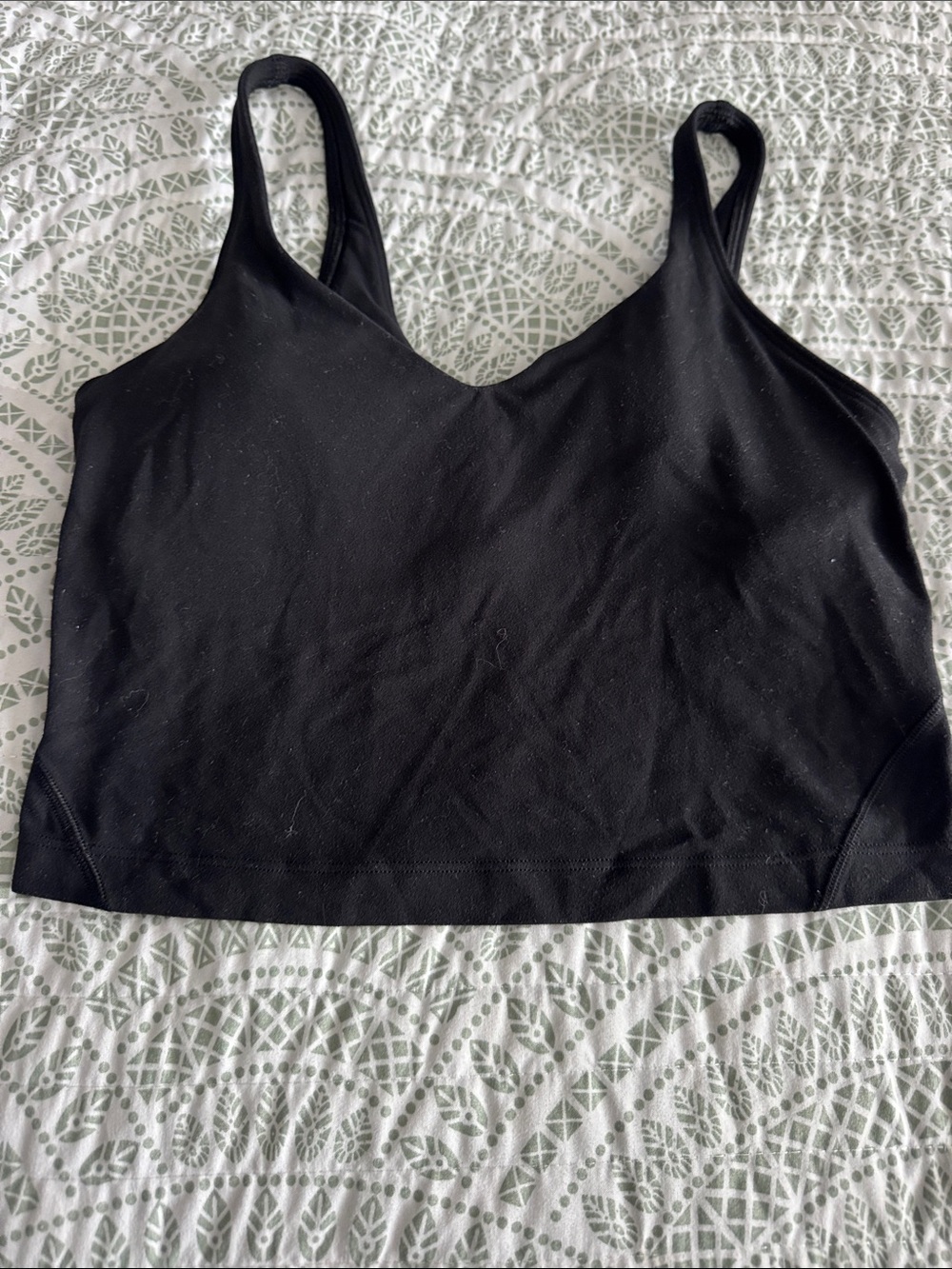 Lululemon Align Black V-Neck Cropped Tank Top